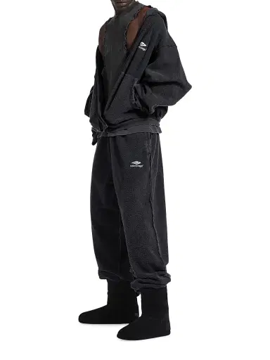 Balenciaga Men's 3B Sports Icon Inside-Out Oversized Sweatpants - Black Faded - Size Large | Thumbnail 6 Balenciaga Men's 3B Sports Icon Inside-Out Oversized Sweatpants - Black Faded - Size Large | Thumbnail 6