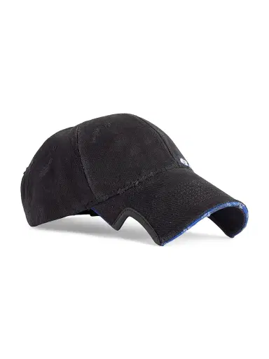 Balenciaga Men's Tilted Typo Cap - Black - Size Medium | Thumbnail 2 Balenciaga Men's Tilted Typo Cap - Black - Size Medium | Thumbnail 2