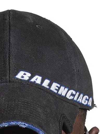 Balenciaga Men's Tilted Typo Cap - Black - Size Medium | Thumbnail 5 Balenciaga Men's Tilted Typo Cap - Black - Size Medium | Thumbnail 5