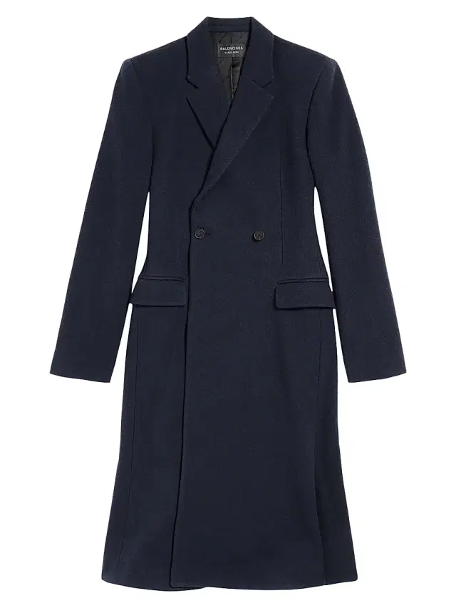 Balenciaga Women's Godet Midi Coat - Corporate Navy