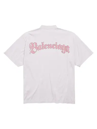 Balenciaga Men's Spiral Crest Medium Fit T-Shirt - Dirty White - Size XXL | Thumbnail 2