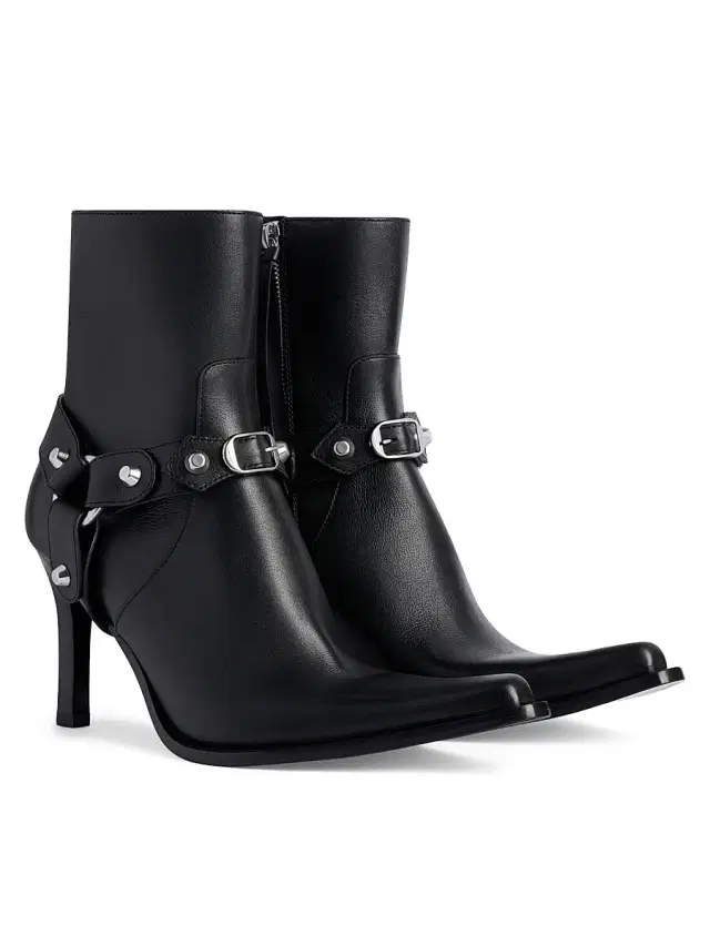 Women's City Booties with Harness - Black