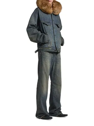 Balenciaga Men's Low Crotch Jeans - Blue - Size 33 | Thumbnail 6
