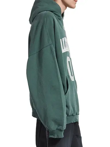 Balenciaga Men's Basketball Fit Hoodie - Dark Green | Thumbnail 4