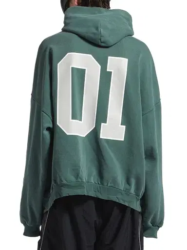 Balenciaga Men's Basketball Fit Hoodie - Dark Green | Thumbnail 5
