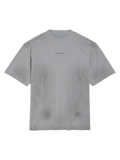 Balenciaga Men's Back Medium Fit T-Shirt - Grey | Thumbnail 1 Balenciaga Men's Back Medium Fit T-Shirt - Grey | Thumbnail 1