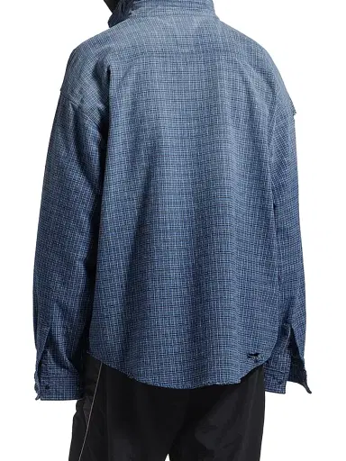 Balenciaga Men's Zip-Up Shirt - Blue - Size XS | Thumbnail 4 Balenciaga Men's Zip-Up Shirt - Blue - Size XS | Thumbnail 4