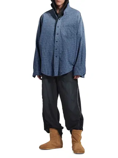 Balenciaga Men's Zip-Up Shirt - Blue - Size XS | Thumbnail 6 Balenciaga Men's Zip-Up Shirt - Blue - Size XS | Thumbnail 6