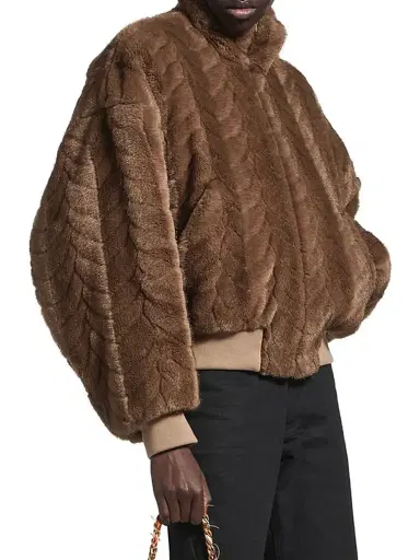 Balenciaga Women's Cropped Jacket - Brown - Size 6 | Thumbnail 3