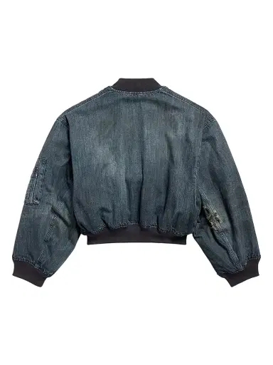 Balenciaga Women's Standard Denim Bomber - Blue - Size XL | Thumbnail 2