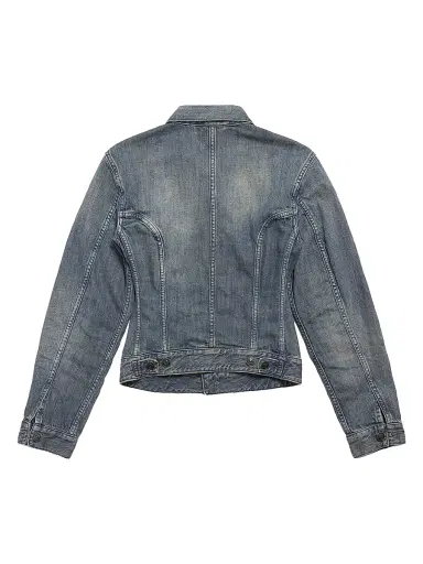 Balenciaga Women's Corseted Denim Jacket - Blue - Size XL | Thumbnail 2