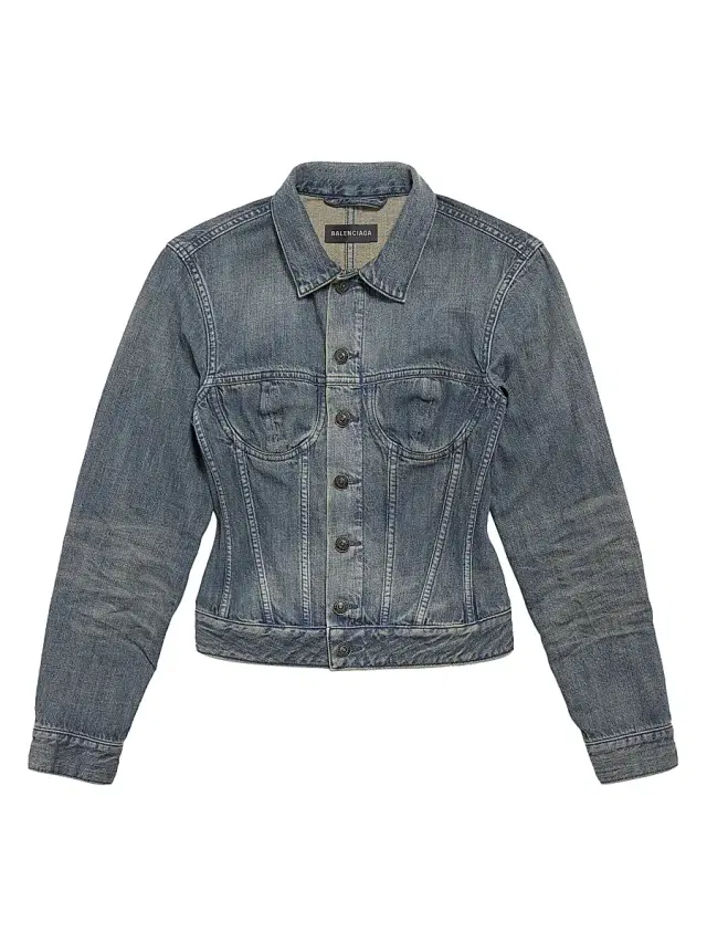 Women's Corseted Denim Jacket - Blue - Size XS