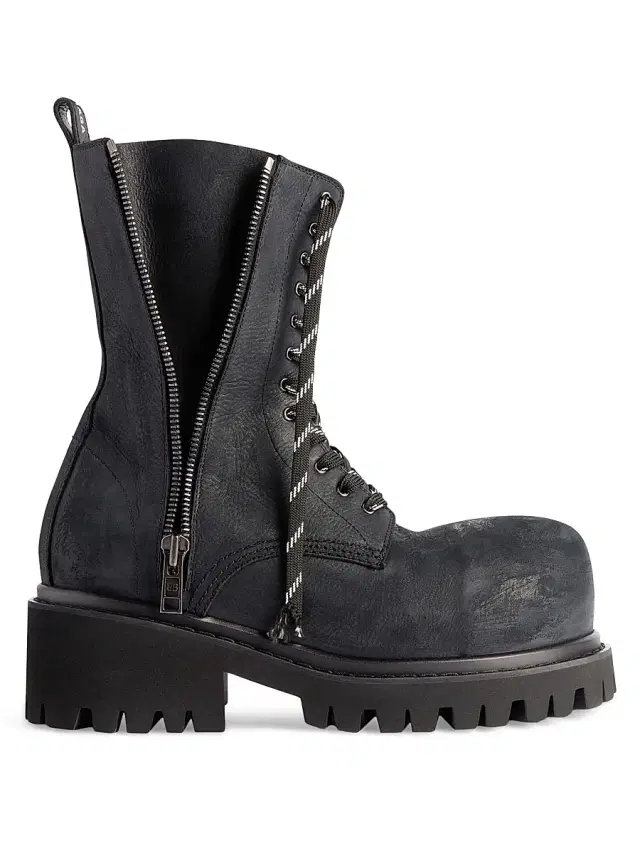 Men's Stomper Zipped Booties - Black