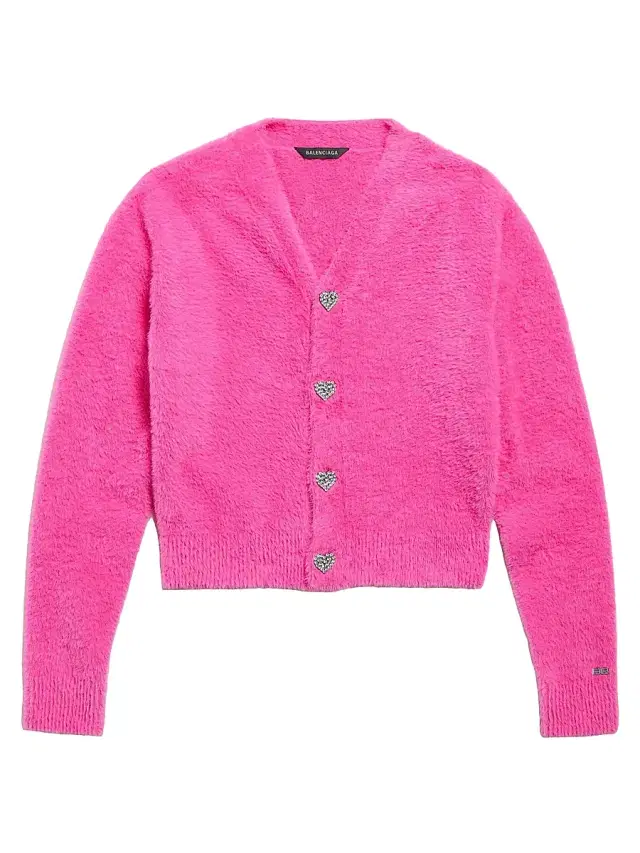 Women's Fluffy Cardigan - Pink