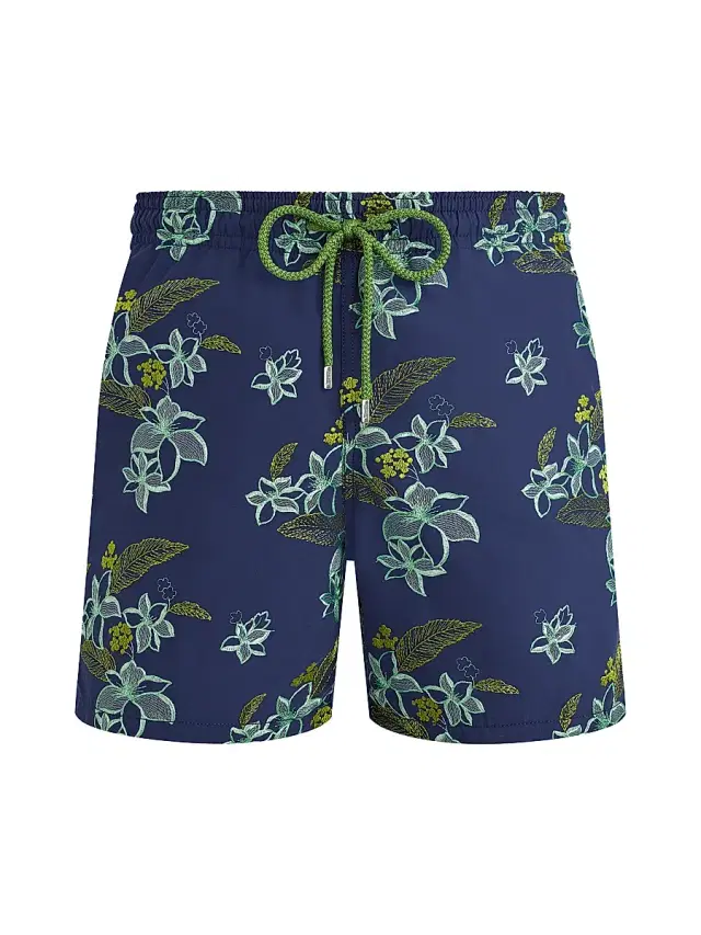 Men's Flower Power Swim Shorts - Minuit