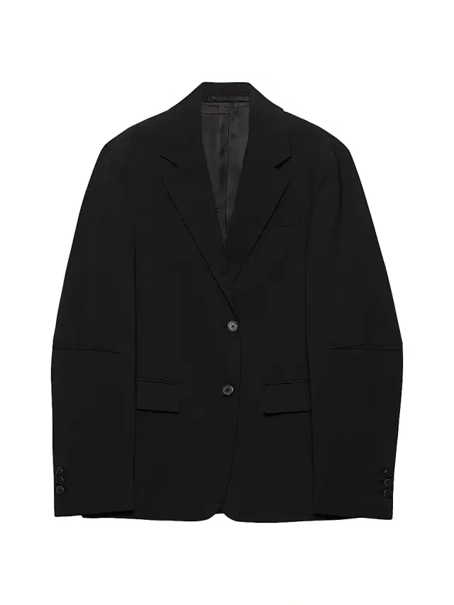 Women's Single-Breasted Jacket in Superfine Wool - Black