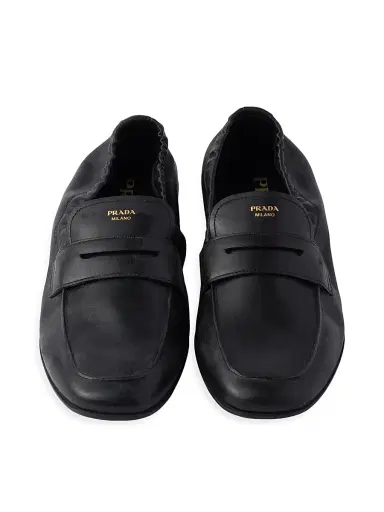 Prada Women's Shuffle Antiqued Leather Loafers | Thumbnail 3