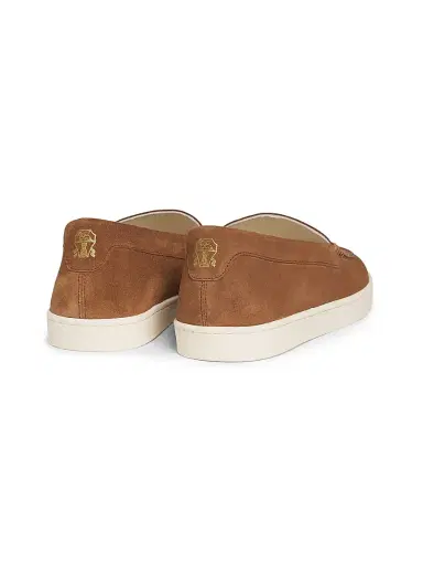 Brunello Cucinelli Men's Leather Slip-On Loafers - Medium Brown - Size 11.5 | Thumbnail 3 Brunello Cucinelli Men's Leather Slip-On Loafers - Medium Brown - Size 11.5 | Thumbnail 3