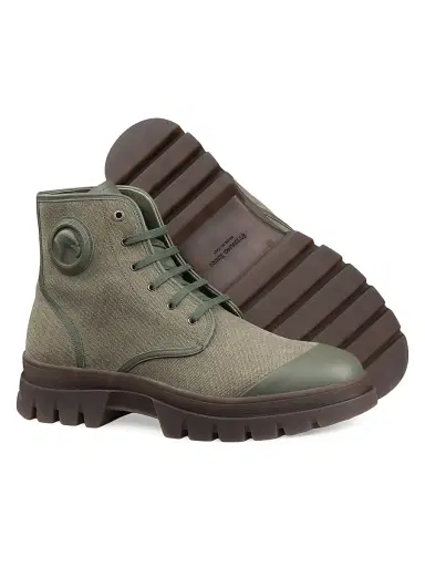 Stefano Ricci Men's Sophisticated Leather Ankle Boots - Dark Green - Size 7 | Thumbnail 4