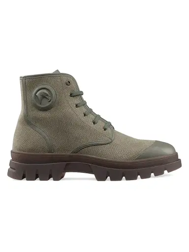 Stefano Ricci Men's Sophisticated Leather Ankle Boots - Dark Green - Size 7 | Thumbnail 1