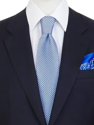 Stefano Ricci Men's Luxury Printed Silk Tie Set - Blue | Thumbnail 2