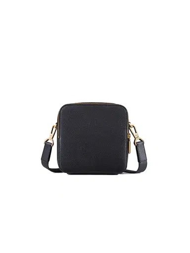 Stefano Ricci Men's Calfskin Leather Messenger Bag - Black | Thumbnail 3
