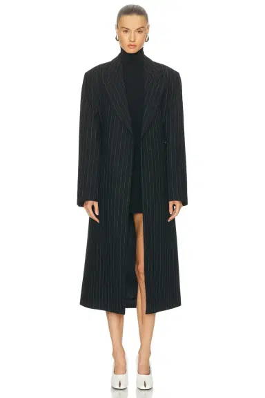 Acne Studios Olyx Pinstripe Maxi Coat | Thumbnail 2 Acne Studios Olyx Pinstripe Maxi Coat | Thumbnail 2
