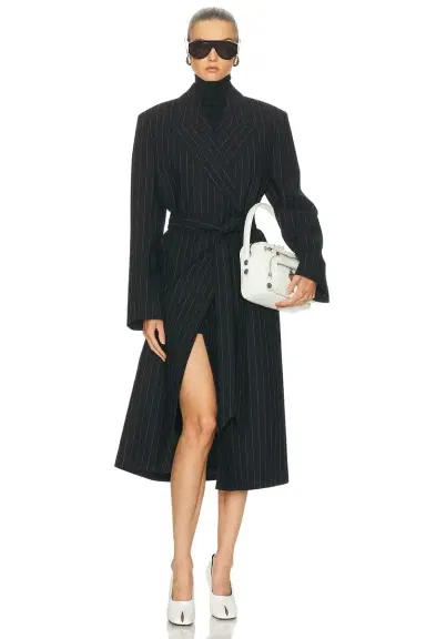Acne Studios Olyx Pinstripe Maxi Coat | Thumbnail 5 Acne Studios Olyx Pinstripe Maxi Coat | Thumbnail 5