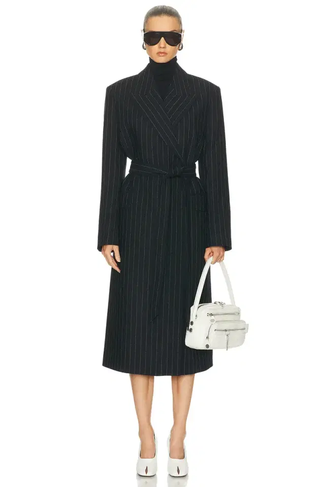 Acne Studios Olyx Pinstripe Maxi Coat