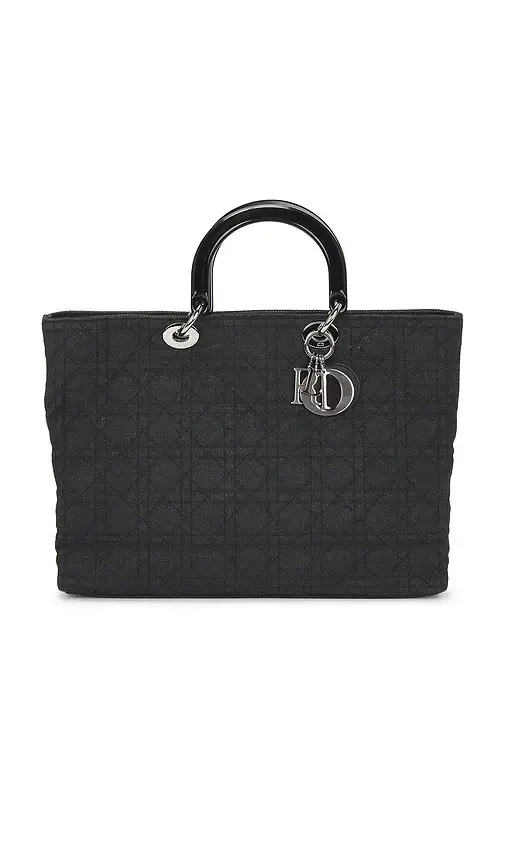 Dior Cannage Denim Lady Dior Tote Bag
