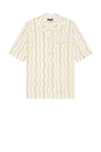 Frescobol Carioca Cassio Pyjama Short Sleeve Shirt Cabana Stripe Print | Thumbnail 1