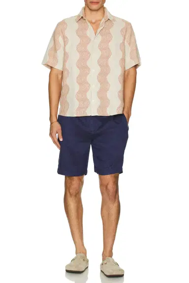 Frescobol Carioca Castro Duo Cabana Stripe Short Sleeve Shirt | Thumbnail 6