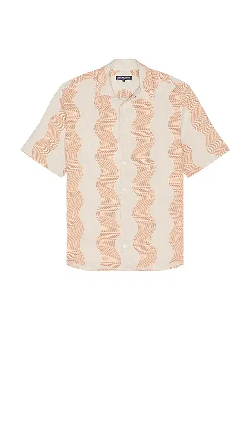 Frescobol Carioca Castro Duo Cabana Stripe Short Sleeve Shirt