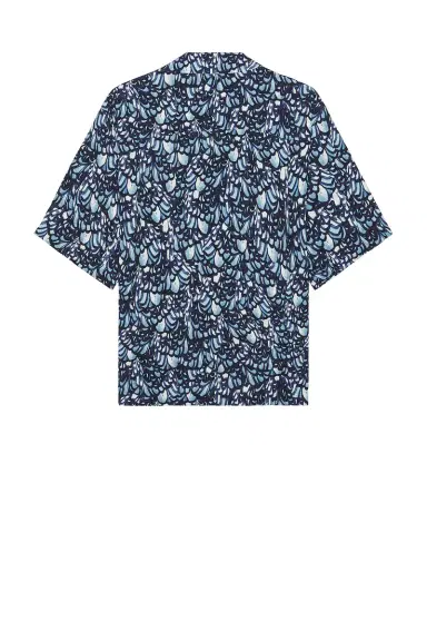 Alexander McQueen Boxy Feather Print Hawaiian Shirt | Thumbnail 2 Alexander McQueen Boxy Feather Print Hawaiian Shirt | Thumbnail 2