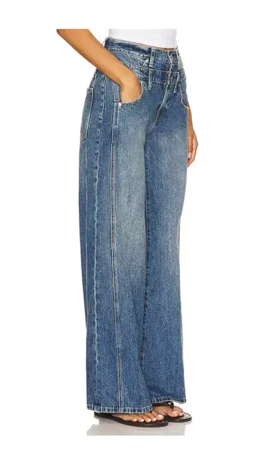 PISTOLA Caleb High Rise Relaxed Stacked Waist Jeans | Thumbnail 2