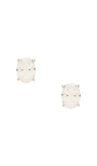 SHASHI Oval Solitaire Stud | Thumbnail 1