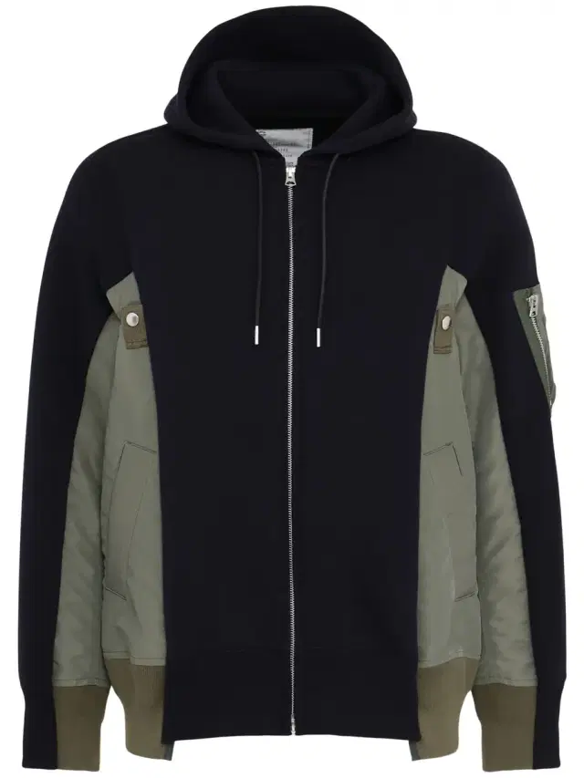 Cotton Sweat & Nylon Twill Hoodie