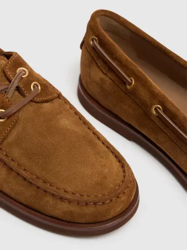 GIANVITO ROSSI 10mm Vandée Suede Boat Shoes | Thumbnail 4