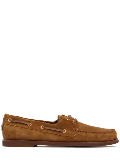 GIANVITO ROSSI 10mm Vandée Suede Boat Shoes | Thumbnail 1