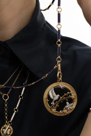 Foundrae Lapis Stone Hanging Clockweight Chain | Thumbnail 3 Foundrae Lapis Stone Hanging Clockweight Chain | Thumbnail 3