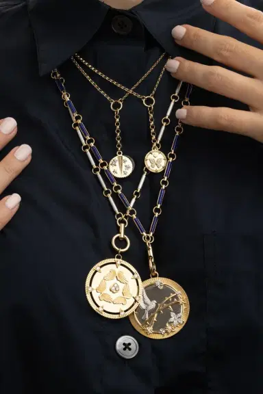 Foundrae Lapis Stone Hanging Clockweight Chain | Thumbnail 1 Foundrae Lapis Stone Hanging Clockweight Chain | Thumbnail 1