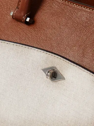 Métier Private Eye Leather And Linen Tote | Thumbnail 4