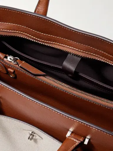 Métier Private Eye Leather And Linen Tote | Thumbnail 5
