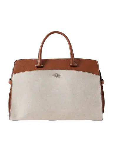 Métier Private Eye Leather And Linen Tote | Thumbnail 1