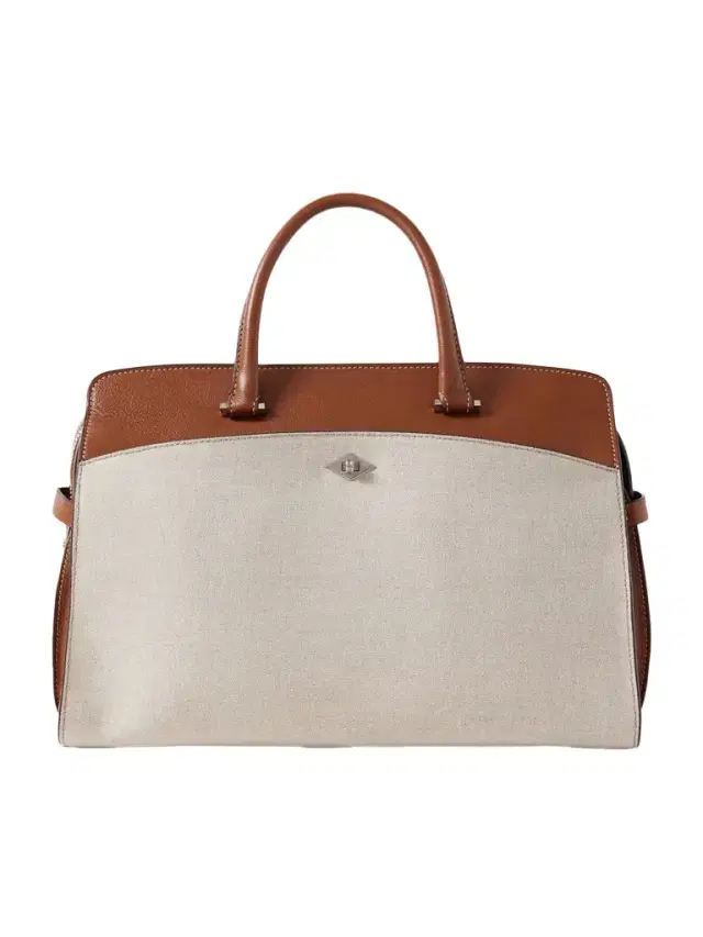 Métier Private Eye Leather And Linen Tote