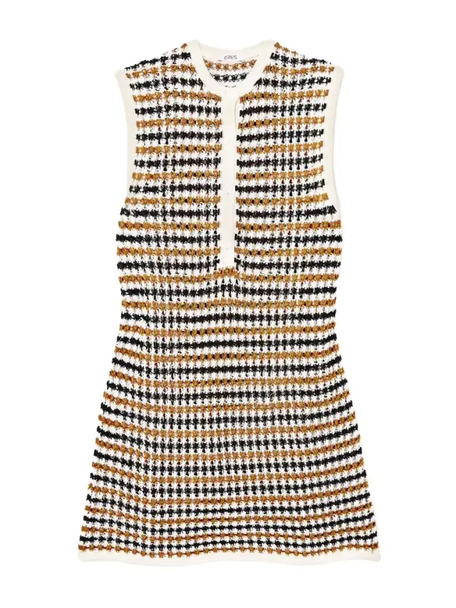 Tempo Inedite Striped Crocheted Cotton-blend Mini Dress