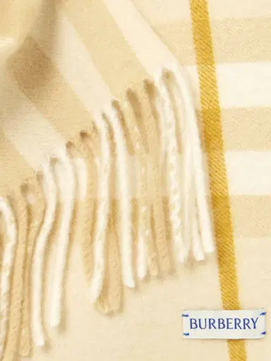 Burberry Fringed Checked Cashmere Scarf | Thumbnail 3 Burberry Fringed Checked Cashmere Scarf | Thumbnail 3