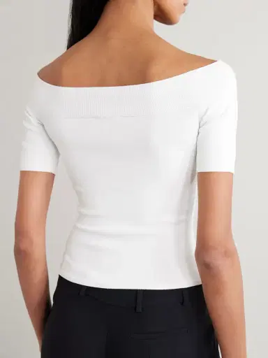 McQueen Off-the-shoulder Stretch-knit Top | Thumbnail 3
