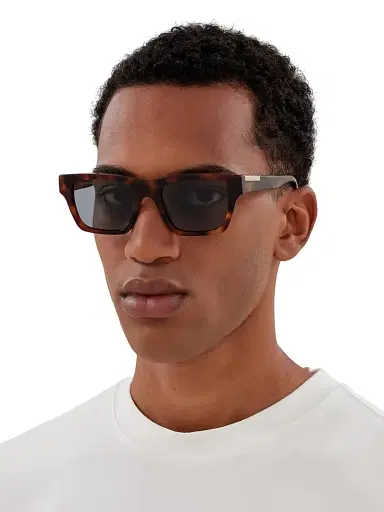 Gucci Men's Subtle Web GG 51MM Square Sunglasses - Havana Grey | Thumbnail 2