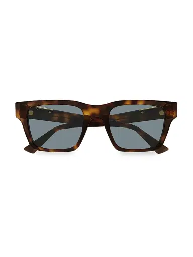Gucci Men's Subtle Web GG 51MM Square Sunglasses - Havana Grey | Thumbnail 3